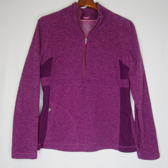 Prana DREA Berry Pink 1/2 Zip Performance Fleece Sweatshirt Women's XL Xlarge - Picture 6 of 8
